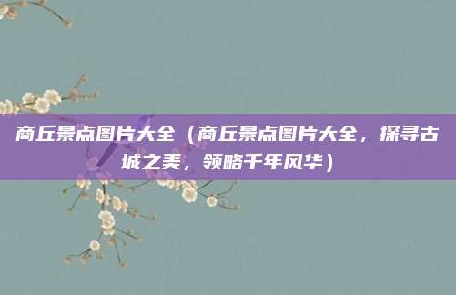 商丘景点图片大全(商丘景点图片大全,探寻古城之美,领略千年风华)