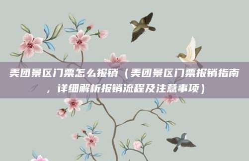 美团景区门票怎么报销（美团景区门票报销指南，详细解析报销流程及注意事项）