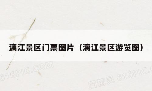 漓江景区门票图片（漓江景区游览图）