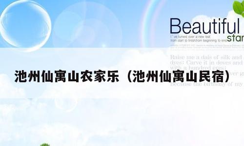 池州仙寓山农家乐（池州仙寓山民宿）