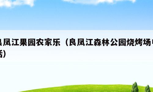 良凤江果园农家乐（良凤江森林公园烧烤场电话）