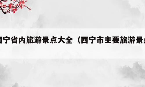 西宁省内旅游景点大全（西宁市主要旅游景点）