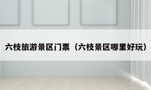 六枝旅游景区门票（六枝景区哪里好玩）