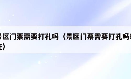 景区门票需要打孔吗（景区门票需要打孔吗现在）