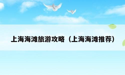 上海海滩旅游攻略（上海海滩推荐）