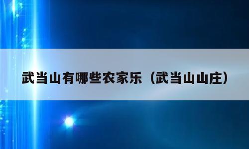 武当山有哪些农家乐（武当山山庄）