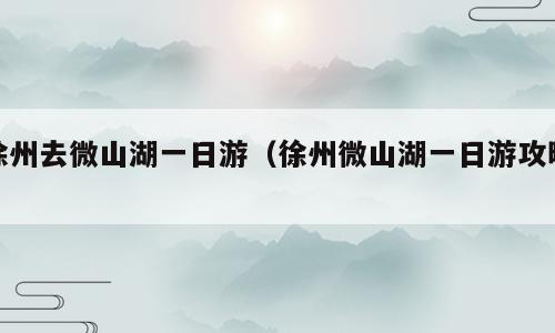 徐州去微山湖一日游（徐州微山湖一日游攻略）