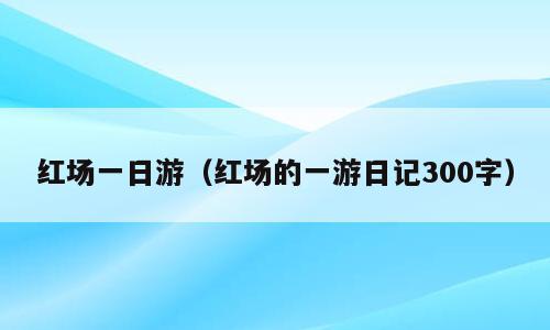 红场一日游（红场的一游日记300字）