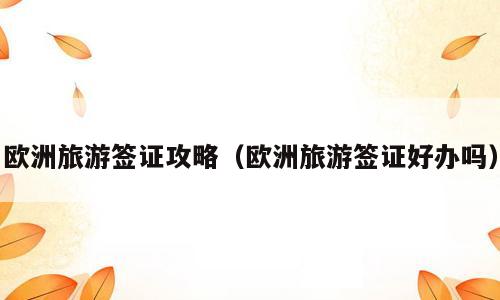 欧洲旅游签证攻略（欧洲旅游签证好办吗）