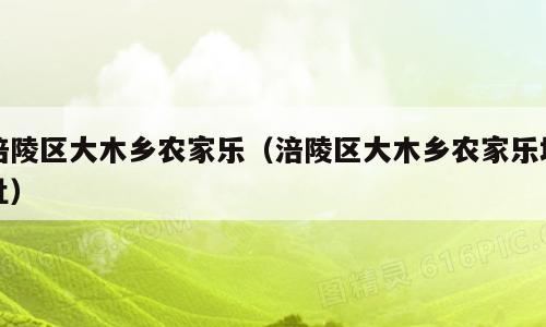 涪陵区大木乡农家乐（涪陵区大木乡农家乐地址）