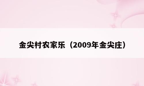 金尖村农家乐（2009年金尖庄）